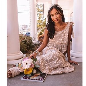 Fawn print maxi dress